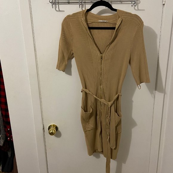 Guess Brown/Gold Belted Dress - Picture 4 of 4
